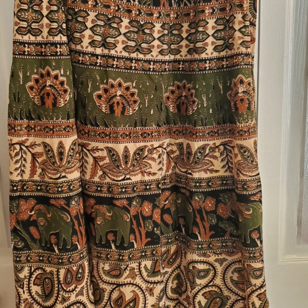SAFARI PRINT WRAP SKIRT ,ONE SIZE